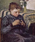 Camille Pissarro Woman Sewing oil on canvas